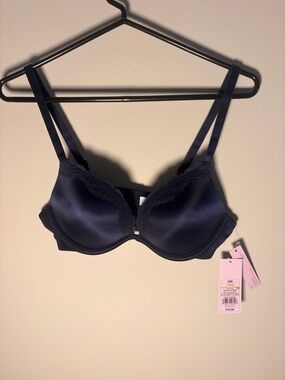 Target Navy Lace-Edge T-Shirt Push Up Bra